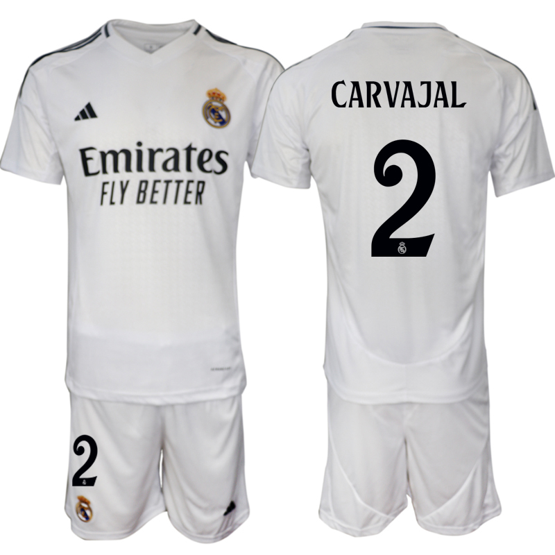 Men 2024-2025 Club Real Madrid home White #2 Soccer Jersey